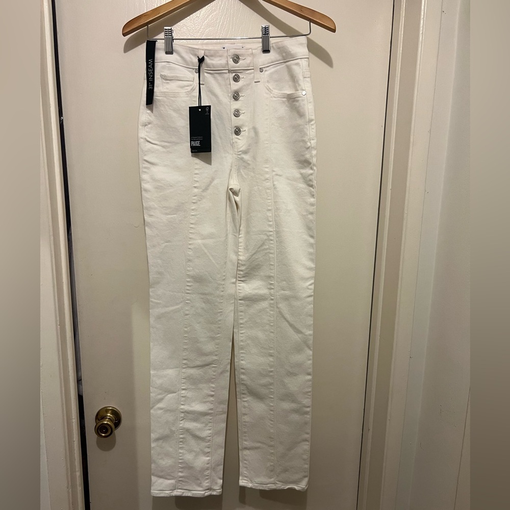 NWT PAIGE Stella High Rise Modern Straight Leg Jeans - Womens 26